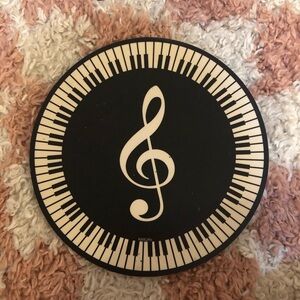 Vintage Treble clef and piano keys mouse pad